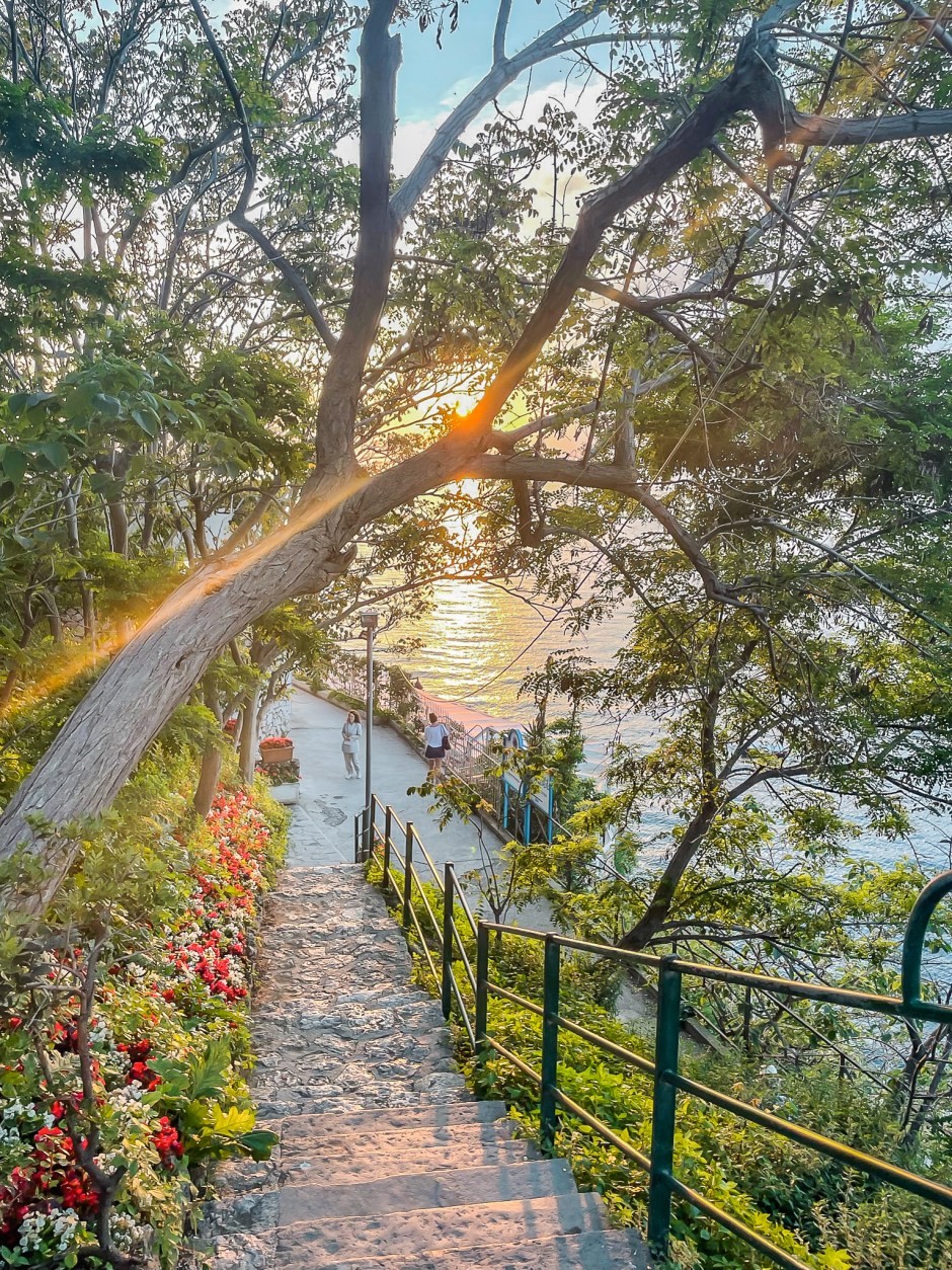 capri italy sunset