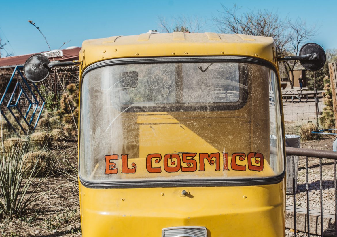 El Cosmico Marfa Yellow Car