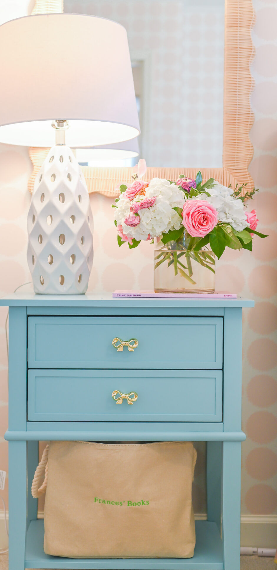 bedside table florals