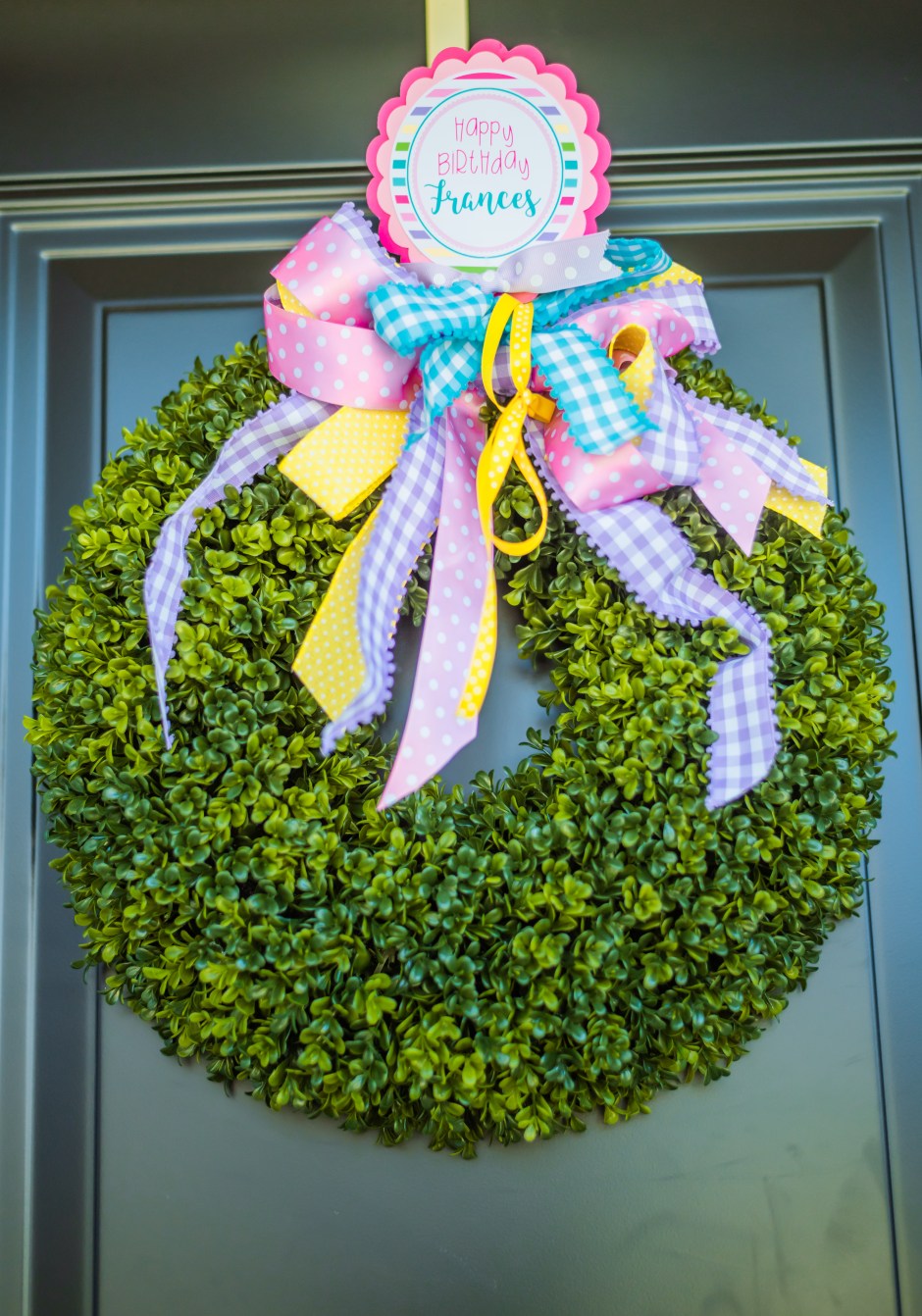 boxwood birthday wreath ideas