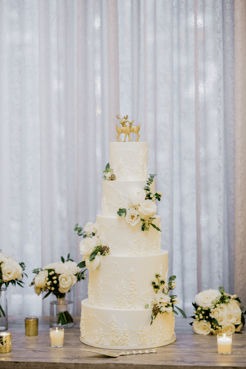 Winter Themed Wedding Cake