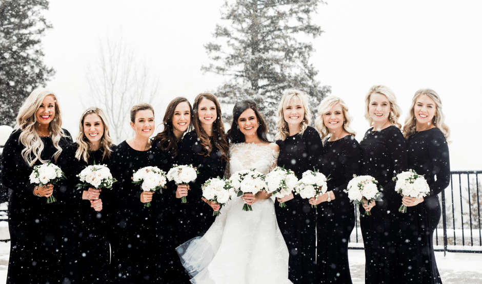 fairmont banff springs wedding terrace snow